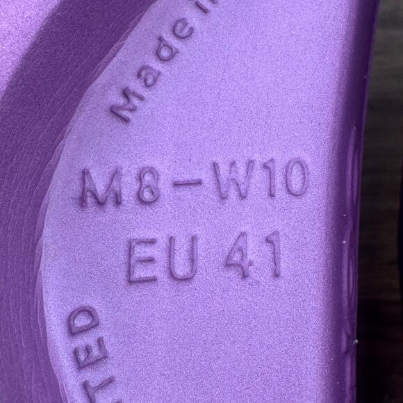 OOFOS OOahh Slip On Recovery Slides Sandals Purple Women's 10 Men's 8 - Picture 7 of 8